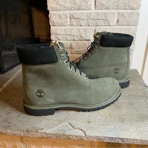 Timberland Premium Waterproof Boot Dark Green Nubuck 0A2KZQ size 13
